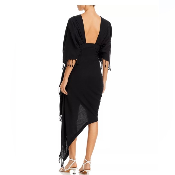 Just BEE Queen Luma Ruched High-Low Midi Dress - Picture 5 of 5